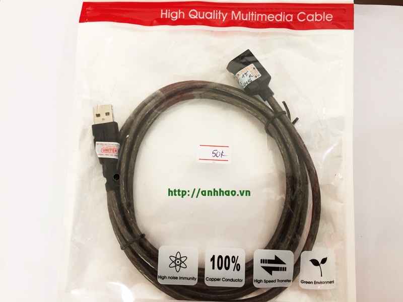 Cáp USB nối dài 5M Unitek Y-C148 chính hãng